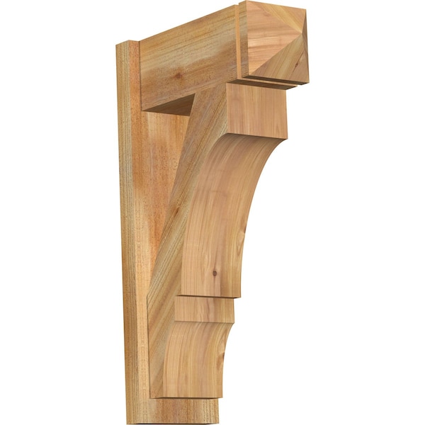 Ekena Millwork Balboa Rough Sawn Arts and Crafts Outlooker, Western Red Cedar, 8"W x 20"D x 32"H OUT08X20X32BOA03RWR - main